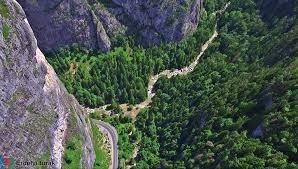 Die Bicaz-Schlucht aus der Vogelperspektive